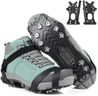 HONYAO Crampons, Ice Cleats for Shoes and Boots, Snow Grips for Men Women, Silicone Stainless Steel Ice Grips for Winter Walking Hiking Outdoor Fishing, Grippers Shoe Spikes Grips Traction, XL