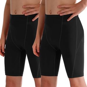 MIVEI Boys Swim Jammers - Youth Competitive Swim Racing Team Swimming Shorts Swimsuit Trunks Bathing Suit Quick Dry UPF 50+