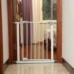 Safe-O-Kid® Tot Tamer Pure Metal Baby Safety Gate with 1 Year Manufacturer Warranty, (75-85 cm) Adjustable, 2 Way Auto Close, Barrier for Stairs, Door and Hallways, Barrier Fence-Grey