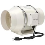 AAYOMA Inline Duct Fan 4 Inch | 40W Quiet Ventilation Extractor | 2600 RPM | 540 m³/h Airflow | 34 dB Silent Exhaust Fan for Grow Tent, Kitchen, Bathroom & Hydroponics - With Copper Motor