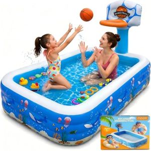 Inflatable Swimming Pool,120" x 72" x 24" Kiddie Pools, Family Lounge Pools Thickened Above Ground Family Pool for Summer Water Party, Backyard, Garden Lawn