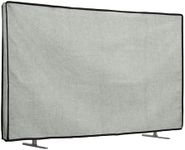 kwmobile Dust Cover for 32" TV - Linen TV Display Protector for TVs - Protect Your TV Screen - Light Grey