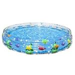 Kiddie Pool, 72" x 13" Swimming Pool for Kids, Child, Swimming Pools for Outdoor and Backyard Over 12 Years Old (Blue)