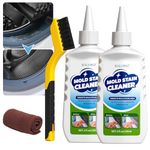 Mould Remover Gel, 2 Pack Household Washing Machine Cleaner for Washing Machine, Grout Cleaner with Brush and Cloth for Kitchen & Bathroom Cleaning, Sink, Tile Grout and Refrigerator Strips