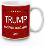 WENSSY Donald Trump Make America Great Again Mug 2024, Trump for President Mug, Trump 2024 Mug, Trump for President of The United States 11 Ounce Red