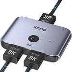 llano HDMI 2.1 Switch, Ultra HD 8K Bi-Directional HDMI Switcher Splitter Supports 4K@120Hz, 8K@60Hz, Aluminum HDMI Switcher Selector for PS4/PS5, Xbox, Roku, Apple TV, Fire Stick, Sony TV