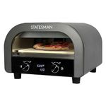 Statesman SKPO0E13B Electric Pizza Oven, 12 Inch, 1800 W, Digital Display, 13 Inch Pizza Stone Included, Grey