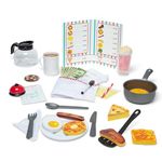 Melissa & Doug Star Diner Restaurant Play Set, Pretend Play Food, Restaurant Toy Set With Cookware, Utensils For Kids, Diner Playset for Kids And Toddlers, Ages 3+ (41 Pieces)