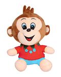 Tickles Happy Monkey Soft Stuffed Plush Animal Toy for Kids Boys & Girls (Size: 26 cm Color: Multicolor)