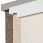 Persilux Free-Stop Cordless 100% Blackout Roller Blinds for Indoor Windows, Natural Woven Fabric UV Protection Privacy Thermal Insulated Roller Shades for Windows, Home, Office, Cream 35.5" W x 64" H