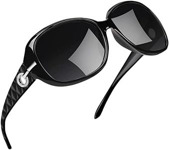 Joopin Lunettes de Soleil Femme Polarisées Grande Cadre Lunette Polarisante Oversize Grosses Lunettes de Soleil Tendance Rétro Luxe Noir