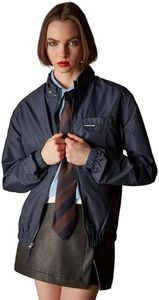 Members Only Women's Packable Oversized Jacket - Navy Large