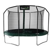 15ft x 10ft JumpPRO™ Xcite Green Oval Trampoline with Enclosure