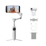 Insta360 Flow 2 Pro AI Tracker Bundle Grey - Industry-First AI Phone Gimbal with Apple DockKit, Pioneering 360º Pan Tracking, Free Tilt, Built-in Tripod/Selfie Stick, Portable Vlog/Travel Stabilizer