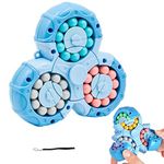 Rotating Magic Beans, QXNDXQ Magic Beans IQ Game Cube Toy, 3D Rotating Finger Puzzle, Fidget Spinner, Magic Cube Puzzle, Creative Decompression Fidget Toy for Adults and Children