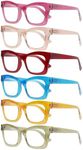 CCVOO Oprah Style Reading Glasses Women - Lightweight Readers with 99% Blue Light Blocking - UV 400 Cheaters with Spring Hinge