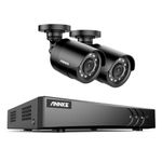 ANNKE 4 Channel CCTV Camera Systems, 5MP Lite H.265+ DVR and 2pcs 1080p HD Outdoor Bullet Cameras, 100 ft Night Vision, APP Email Alert, Motion Dection, NO Hard Drive