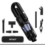 Dylect Wireless Car Vacuum Cleaner: 6000Pa Strong Suction,4000Mah Battery,Fast Type-C Charging,Washable Hepa Steel Filter,Copper Motor,Compact&Lightweight for Dry Use,0.2 Liter