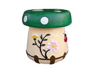 The Decorshed Mushroom Garden Stool Garden Sitting Unbreakable Washable (Green)