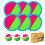 Beach Toys - Outdoor Games, Sand Toys, Toss and Ball Set with 6 Paddles and 3 Balls, Perfect Yard Games Outdoor Toys Games for Kids Ages 4-8 Easter Gifts for Kids/Adults/Family