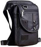 Hebetag Oxford Hiking Waist Pack Drop Leg Bag for Men Women Motorcycle Bike Riding Multi-Function Tactical Thigh Fanny Pouch Travel Fishing Cycling Outdoors Black