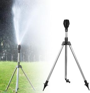 Rotating Tripod Sprinkler, Garten Rasensprenger 360 Grad Sprinkler, Edelstahl Rotary Bewässerung Stativ Teleskop Unterstützung Sprinkler für Hof, Garten, Rasen (#A)