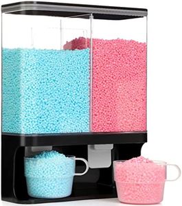 Laundry Detergent Dispenser, Conworld Wall-Mounted Scent Booster Beads Dispenser for Laundry Organizer, Laundry Powder Container, Rice Dispenser, Suitable for Laundry Scent Beads, Black