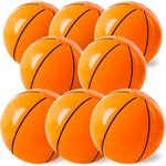 Shindel 8PCS Inflatable Balls, 12inch Inflatable Basketball for Kids Beach Balls for Summer Swimming Pool Beach Game