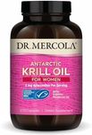 Dr. Mercola Krill Oil for Women - 2 mg Astaxanthin - MSC Certified Sustainable - Supports Brain, Skin & Immune Systems - with Omega-3s - Non-GMO, Gluten-Free & Soy-Free - 270 Capsules (30 Servings)