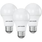 paul russells LED Light Bulbs Edison Screw E27, 60w Equivalent, 8Watt 806LM LED Bulbs, 2700K Warm White, Classic Frosted Large A60 ES GLS Standard Energy Saving Lightbulbs, Non-Dimmable, Pack of 3