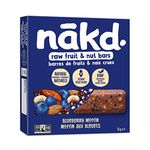 nakd. Blueberry Muffin, Raw Fruit & Nut Bars, 4 x 35g