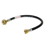 Hamilton Gas Products Butane Nut | Pigtail Hose with NRV Excess Flow Safety Valve - 0.5m, 20" | Connecting Motorhome or Caravan to Bulkhead, Gas Cylinder or Changeover | Easy Fitting