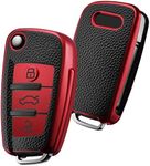 ELOHEI for Audi Key Fob Cover Case,Premium Soft TPU Stripes 360 Degree Full Protection Key Shell Key Case Cover Compatible with Audi A1 A3 Q3 Q7 R8 A6L TT