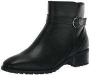 Anne Klein Women's Caroline Fashion Boot, Black Leather, 8