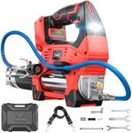 DIYtoolifz Cordless Grease Gun Compatible with Milwaukee 18V Battery, 12000PSI High Pressure, 3-Speed&Brushless Motor, 9oz/min Flow, 2-in-1 for Cartridge/Bulk Grease, 39.4”Hose&4 Couplers(Tool Only)