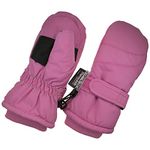 Children Toddlers and Baby Mittens Made With Thinsulate,and Fleece - Winter Waterproof Gloves By Zelda Matilda, Dark Pink, 1 - 2 years