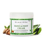 Glamveda Hand & Foot Ayurvedic Crack Cream 100 GM For Dry, Rough & Crack Heels & Elbow, Paraben Free| Alomond Oil, Aloevera & Mango Butter| Deeply Moisturizes & Repairs|