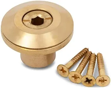 Wood Deck Brass Anchor with Collar for Pool Safety Cover. Universal Replacement for In-ground Swimming Pool Safety Covers and Mesh Covers