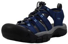 KEEN Men’s Newport H2 Closed Toe Water Sandals, Naval Academy/Steel Grey, 10