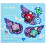 Klee Kids Water-Based Peelable Nail Polish Gift Set. Odor-Free. Non-Toxic. Made in USA. (Sweet Sugar Heaven)