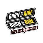 Piston Graphics Sticker for Bikes in Ride Design (Pack of 2)