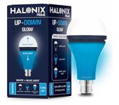 Halonix 10W Up Down Glow White & Blue 3 Modes led Bulb | Switch On-Switch Off to Change led Bulb Color | Decorative led Bulb | White and Blue Color b22d