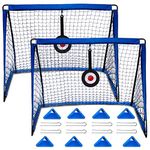 E-SDS 4’x3’ Kids Soccer Goals for Backyard, Set of 2 Pop Up Soccer Goals with Aim Target, Agility Training Cones, and Carrying Case – Partable Football Goal Nets