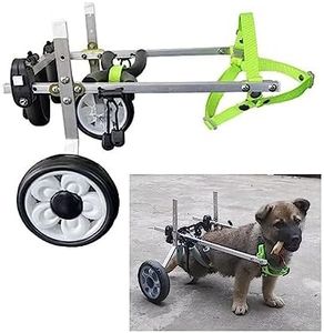 Chariot Chien Handicapé Chariot/Fauteuil Roulant Réglable pour Chien, Fauteuils Roulants pour Chiens de Compagnie pour Petits / Moyens Chiens, Aides à la Mobilité Chien Chat pour les Pattes Arrières (
