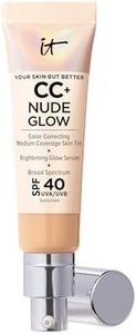 IT Cosmetics CC+ Nude Glow Lightweight Foundation + Glow Serum with SPF 40 - With Niacinamide, Hyaluronic Acid & Green Tea Extract - Medium - 1.08 fl oz