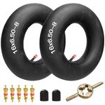 FVRITO 16x6.50-8 16x650-8 16x7.50-8 16x750-8 Inner Tube With Straight Valve Stem Gap for Golf Cart,Tractor,Lawn Mower, Snow throwers,Tillers,Trailers,Wheelbarrows and ATV Pack of 2