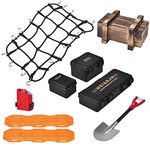 Globact RC Crawler Car roof Decoration 7 in 1 Tank Storage Box, Wood Box, Luggage Net, Fuel Box,Shovel for RC 1/10 Crawler Traxxas TRX4 Redcat GEN 7 8 RC4WD D90 AXIAL SCX10