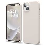 elago Compatible with iPhone 14 Plus Case, Liquid Silicone Case, Full Body Protective Cover, Shockproof, Slim Phone Case, Anti-Scratch Soft Microfiber Lining, 6.7 inch (Stone)