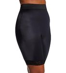 Rago Women's Light Shaping High Waist Long Leg Bike Short, 518, Black, 2X, Black