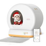 MeoWant Self-Cleaning Cat Litter Box, Advanced Safety System Automatic Cat Litter Box Perfect for Multi Cats, Extra Large/Odor Control/APP Control Smart Cat Litter Box with Mat & Liner, Yellow